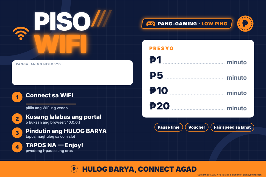 Orange Pi One piso WiFi banner, 3×2 ft
